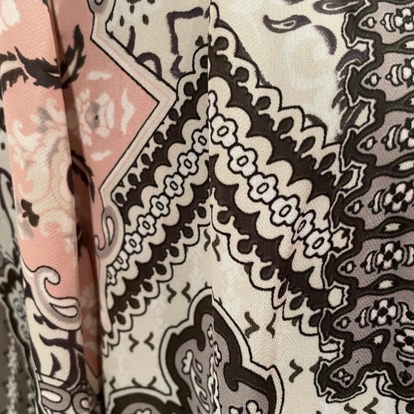 Tahari bohemian fairycore pink lightweight patterned kimono size small - medium - Picture 5 of 11